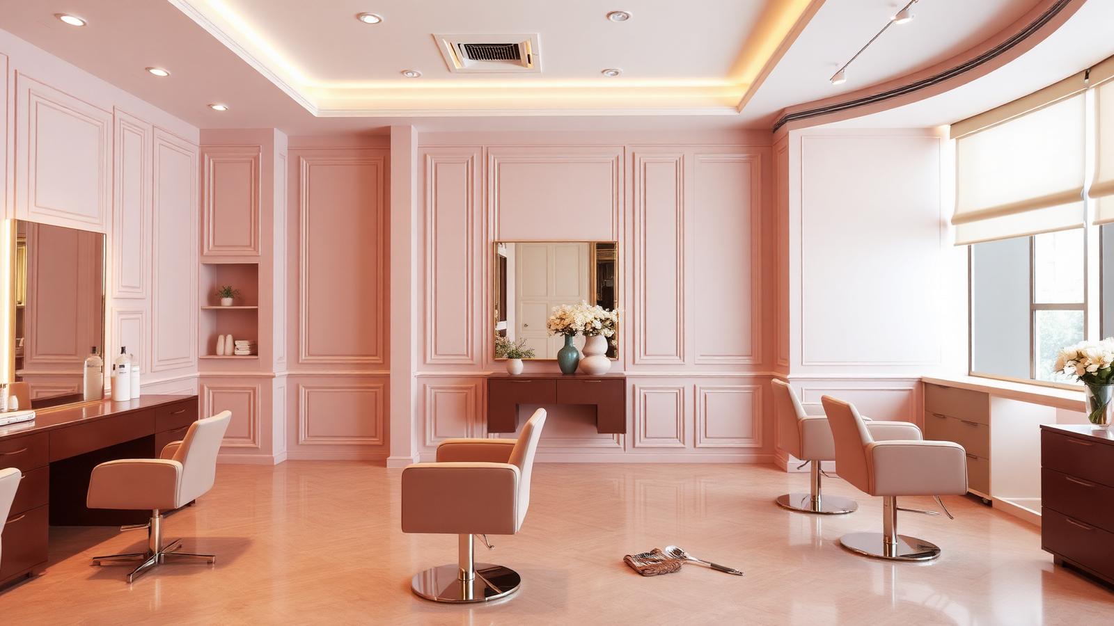 Interior elegante do salão Bella Essenza