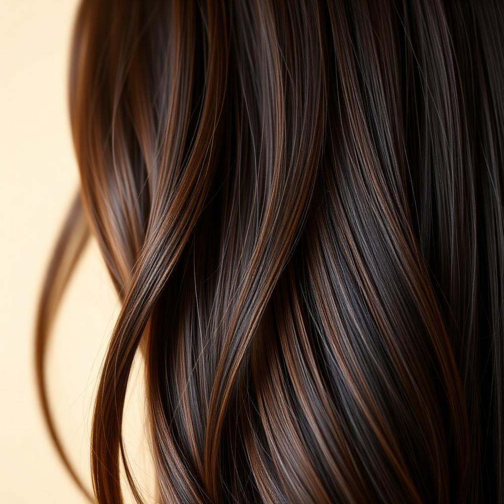 Cabelo brilhante com madeixas suaves trabalhado na Bella Essenza